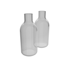 Solvent Bottles, 180 mL, Glass, 2/Pkg